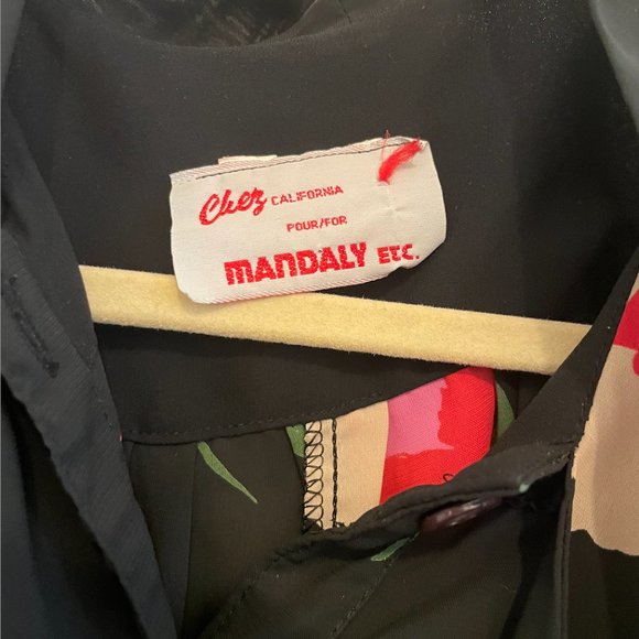 Vintage Oversized 80's Sheer Floral Blouse Dress - Picture 8 of 8